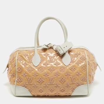 Pre Owned Louis Vuitton Rose Monogram Limited Edition Speedy Bouclettes Round Bag