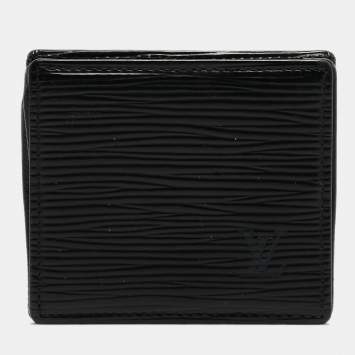 مملوكة مسبقًا Louis Vuitton Black Epi Leather Porte-Monnaie Boite Coin Purse