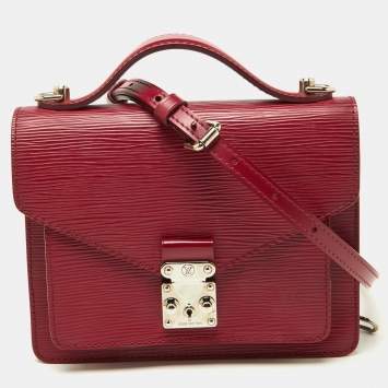 Pre Owned Louis Vuitton Fuchsia Epi Leather Monceau BB Bag