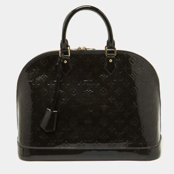 Pre Owned Louis Vuitton Bleu Infini Monogram Vernis Alma GM Bag