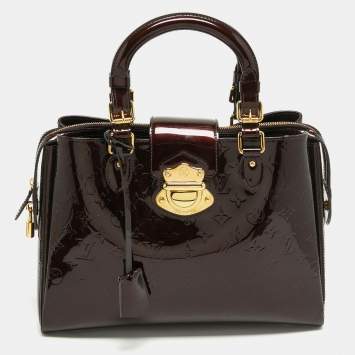 Pre Owned Louis Vuitton Amarante Monogram Vernis Melrose Avenue Bag