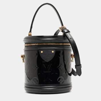 Pre Owned Louis Vuitton Black Monogram Vernis Cannes Bag
