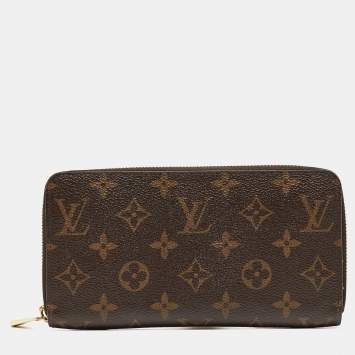Pre Owned Louis Vuitton Monogram Canvas Zippy Wallet