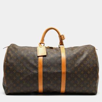 Pre Owned Louis Vuitton Monogram Canvas Keepall 55 Bag