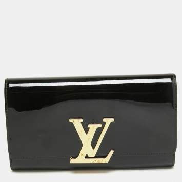 Pre Owned Louis Vuitton Black Vernis Louise Clutch