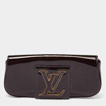 Pre Owned Louis Vuitton Amarante Patent Leather Sobe Clutch