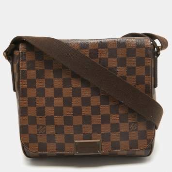 Pre Owned Louis Vuitton Damier Ebene Canvas District PM Bag