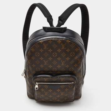 Pre Owned Louis Vuitton Brown Monogram Macassar Canvas Josh Backpack