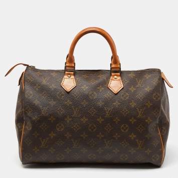 Pre Owned Louis Vuitton Monogram Canvas Speedy 35 Bag