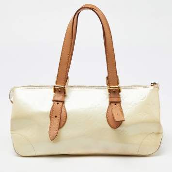 Pre Owned Louis Vuitton Perle Monogram Vernis Rosewood Avenue Bag
