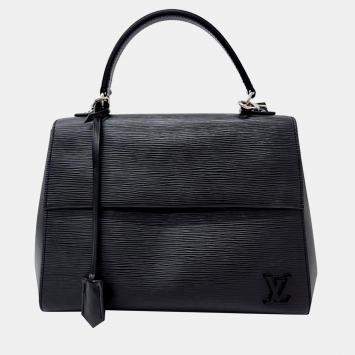 Pre Owned Louis Vuitton Black Epi Leather Cluny MM Top Handle Bag