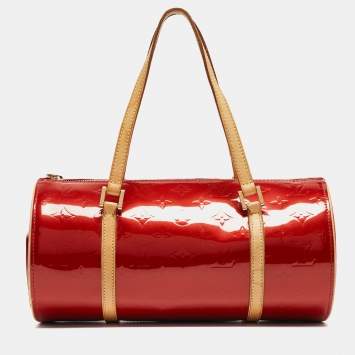 Pre Owned Louis Vuitton Pomme D’amour Monogram Vernis Papillon 30 Bag 