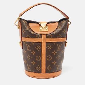 Pre Owned Louis Vuitton Monogram Canvas and Leather Duffle Bag