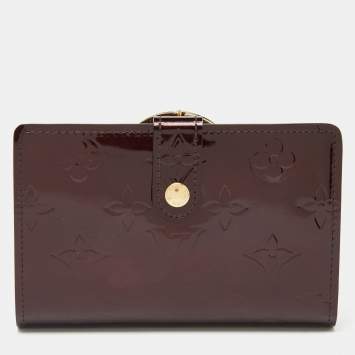 Pre Owned Louis Vuitton Amarante Monogram Vernis Leather Portefeuille Viennois Wallet