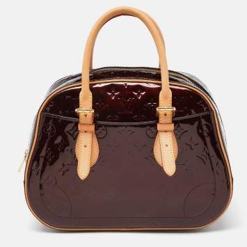 Pre Owned Louis Vuitton Amarante Monogram Vernis Summit Drive Bag
