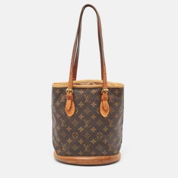 Pre Owned Louis Vuitton Monogram Canvas Petit Bucket Bag