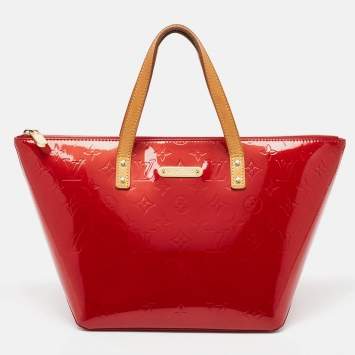 Pre Owned Louis Vuitton Pomme D’amour Monogram Vernis Bellevue PM Bag