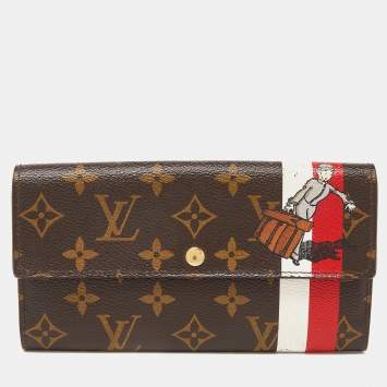 Pre Owned Louis Vuitton Monogram Canvas Limited Edition Groom Sarah Wallet