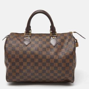 Pre Owned Louis Vuitton Damier Ebene Canvas Speedy 35 Bag