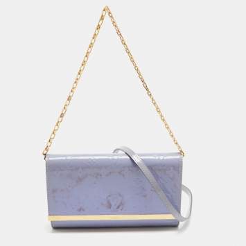 Pre Owned Louis Vuitton Lilac Monogram Vernis Ana Clutch Bag