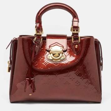 Pre Owned Louis Vuitton Rouge Fauviste Monogram Vernis Melrose Avenue Bag
