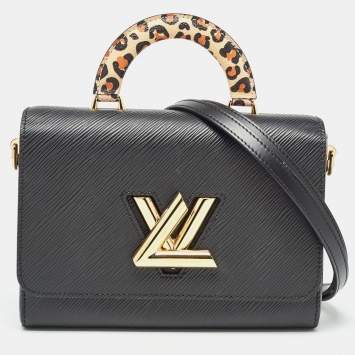 Pre Owned Louis Vuitton Black Epi Leather Wild at Heart Twist MM Bag
