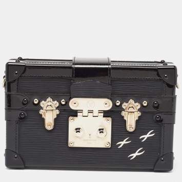 Pre Owned Louis Vuitton Black Epi Leather Petite Malle Clutch Bag