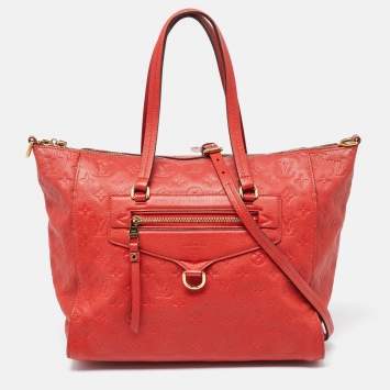 Pre Owned Louis Vuitton Cherry Monogram Empreinte Leather Lumineuse PM Bag