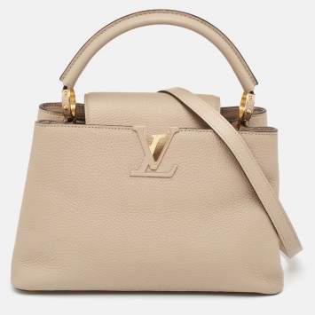 Pre Owned Louis Vuitton Galet Taurillon Leather Capucines PM Bag