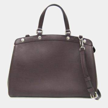 Pre Owned Louis Vuitton Brown Leather Medium Brea Satchel Bag