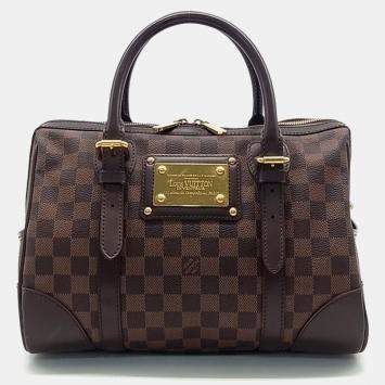 Pre Owned Louis Vuitton Brown Damier Ebene Canvas Berkley Tote Bag