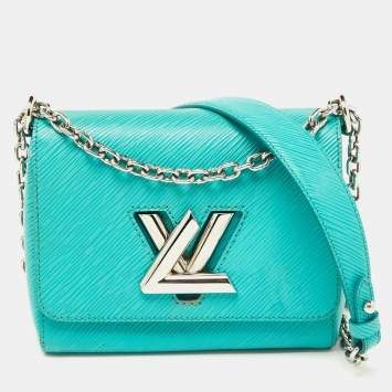 Pre Owned Louis Vuitton Turquoise Epi Leather Twist PM Bag