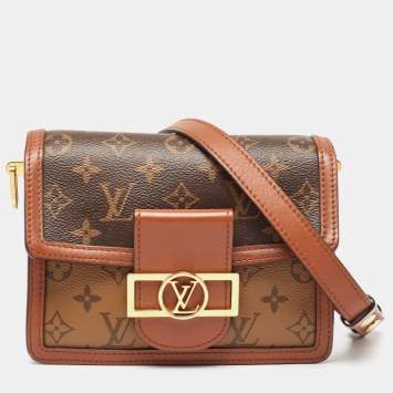 Pre Owned Louis Vuitton Reverse Monogram Canvas Mini Dauphine Bag