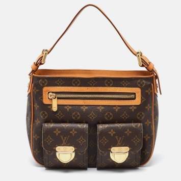 Pre Owned Louis Vuitton Brown Monogram Canvas Hudson GM Bag
