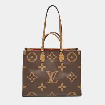 Pre Owned Louis Vuitton Monogram Reverse Giant Canvas OnTheGo GM Bag