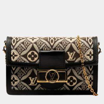 Pre Owned Louis Vuitton Black Monogram Canvas Mini Since 1854 Dauphine Shoulder Bag