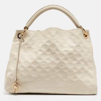 Pre Owned Louis Vuitton Neige Monogram Empreinte Leather Artsy MM Bag