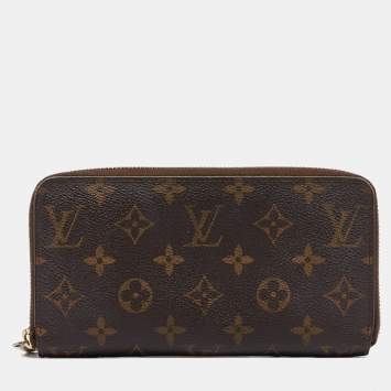 Pre Owned Louis Vuitton Monogram Canvas Zippy Compact Wallet