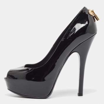 Pre Owned Louis Vuitton Black Patent Leather Oh Really! Pumps Size 37.5