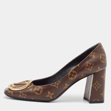 Pre Owned Louis Vuitton Monogram Canvas Madeleine Pumps Size 38.5
