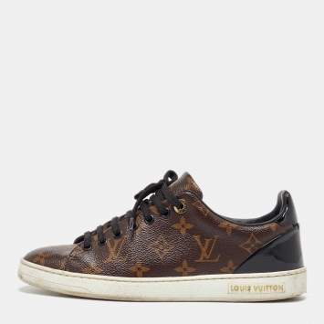 Pre Owned Louis Vuitton Monogram Canvas Frontrow Low Top Sneakers Size 38