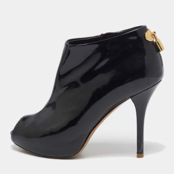 Louis Vuitton Black Patent Leather Oh Really! Boots Size 36