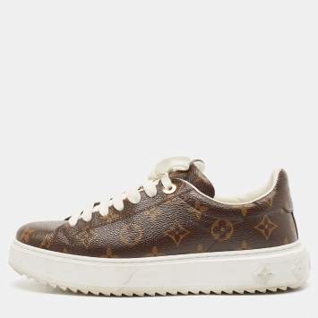 Pre Owned Louis Vuitton Monogram Canvas Time Out Sneakers Size 39