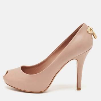 Pre Owned Louis Vuitton Beige Leather Oh Really! Pumps Size 35.5