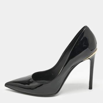 Louis Vuitton Black Patent Leather Eyeline Pumps Size 37.5