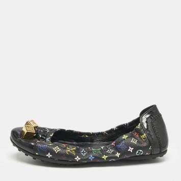 Louis Vuitton Multicolor Monogram Canvas Dice Scrunch Ballet Flats Size 36