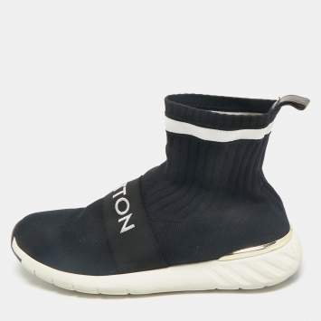 Louis Vuitton Black Knit Fabric Aftergame Sock Sneakers Size 38.5