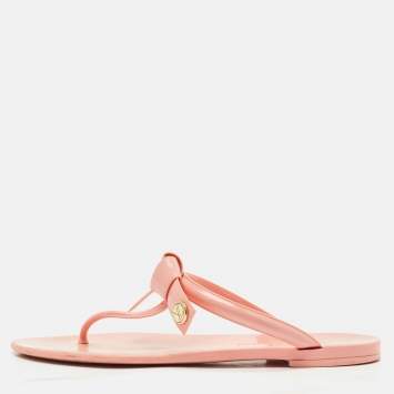 Louis Vuitton Pink Jelly SeaStar Thong Flat Slides Size 38