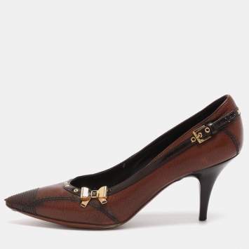 Pre Owned Louis Vuitton Size 37 Brown Leather Pumps