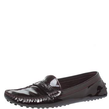 مملوكة مسبقًا Louis Vuitton Amarante Vernis Leather Starter Loafers Size 39